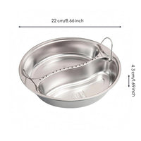 Compartmented Steam Tray Wire Handles Stainless Steel Steamer Rack Dishwasher Kitchen Utensil