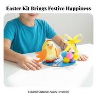 DIY Easter Chick Craft Kit Handmade Gift Kids Easter Art Activity Soft Tuft Chick Making Set Encourages Creativity