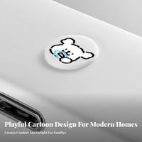 Cute Puppy Design Cartoon Dog Overflow Stopper Anti-Odor Overflow Hole Plug Easy Installation for Homeowners, Washroom, Powder Room, Kitchen