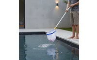 Reinforced Rim Pool Foliage Skimmer Fits Standard Pole Pool Skimmer Net Blue Frame Water Cleaning Gear for Pools, Ponds