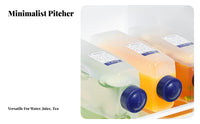 Leakproof Large Capacity Drink Pitcher Leak-Proof Fridge Door Water Jug Food-Grade Material for Families, Party Hosts, Home, Summer, Outdoor