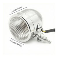 Motorcycle Headlight with Bracket 12V Motorcycle Headlight Lamp Retro Round for Custom Builders, Cafe Racer Build