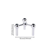 Geometric Three-Legged Candle Holder Compact Metal Candle Holder Modern Three-Arm Candelabra Minimalist for Centerpiece, Tabletop, Dining Table