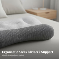 Adjustable Height Cervical Support Pillow Memory Foam Cervical Neck Pillow Washable Cover for Adults, Back Sleepers, Sleep, Bed, Bedroom