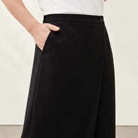 Work Trousers for Women with Elastic Waist and Wide Leg Palazzo Fit, Premium Cellulosic Fabric Summer for Office Wear, Plus Size Culottes