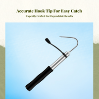 Stainless steel retractable fish hook gaff for boat fishing