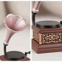 1:12 Scale Miniature Gramophone with Sound Amplifier Decorative Miniature Gramophone Nostalgic Phonograph Model Antique for Hobbyists