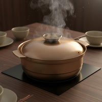 Induction Hot Pot Commercial Grade Stainless Steel Stew Pot Even Heating Stockpot with Lid for Restaurant