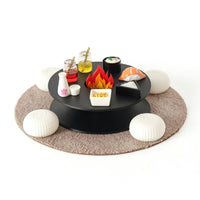 13 Pieces Miniature Hearth Scene Detailed Miniature Dining Set with Mat Realistic Miniatures for Hobbyists, Photo Props