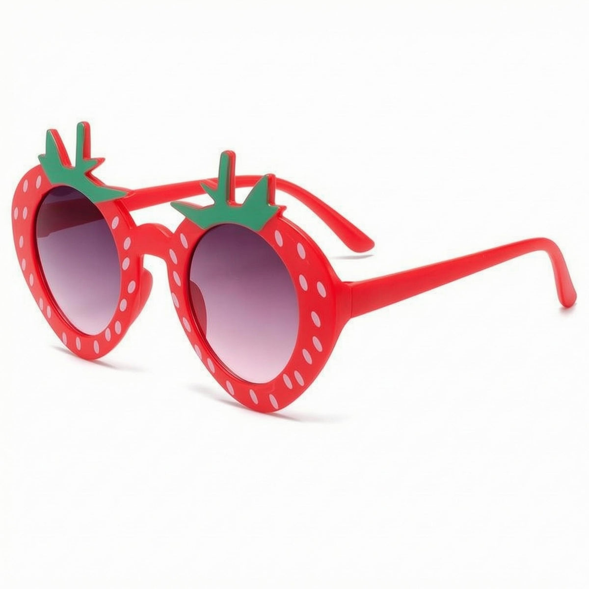 Strawberry-Shaped Glasses Tinted Lenses Fashion Accessory Long Temple Arms