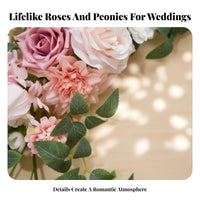 2 Pieces Wedding Arch Flower Kit Long-Lasting Artificial Flower Swag Set Artificial Flower Swag Set Long-Lasting