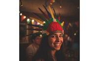 Feather Headdress Feathered Feather Headpiece Costume Headdress with Elastic Strap Lightweight Headwear Adjustable