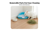Corner Hare Toilet Sturdy Plastic Small Pet Corner Litter Box Triangle Guinea Pig Potty Easy to Clean for Chinchillas