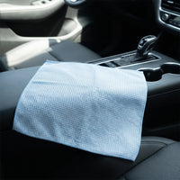 32-ply Microfibre Cloth and Microfibre Towel Weave Combed Yarn for Strong Water Absorption, Pale Blue Multi-Purpose Car Cleaning Towel