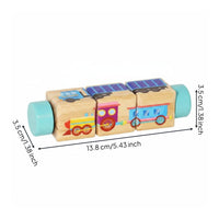 Grasp Training Rotating Picture Blocks Colorful Early Learning Blocks Safe for Toddlers