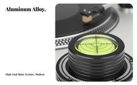 Record Weight with Bubble Level RPM Verifier Speed Measurement LP Disc Stabilizer Vibration Reduction Record Weight Stabilizer for Audiophiles