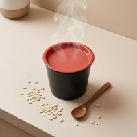 Fitted Lid 160 Ml Soup Cup Black Lidded Soup Cup Cylindrical