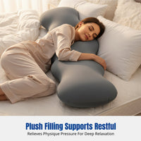 Ice Silk Body Pillow, Long Leg Pillow for Sleeping, Removable Cover, Maternity Side Sleeper, Multi-Functional Bed Backrest
