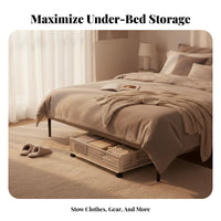 Rolling Storage Drawer Large Capacity Underbed Container Pull-accessible Design