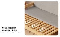 Pull-out Design Extendable Daybed Space-Saving Sofa Bed Multi-Functional Sleeper Couch Long-Lasting Frame for Apartment Dwellers, Students, Homeowners, Small Areas, Bedroom, Office