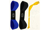 3 Pieces Swing Practice Tool with Arm Straps Wearable Golf Swing Arm Band Curved Posture Correction Aid for Beginners