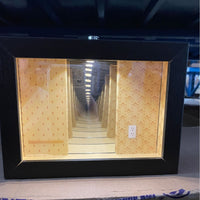 Wooden Backrooms Abyss Mirror Photo Frame with Light