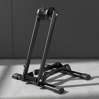 Floor-Standing Foldable Bike Stand Portable Two-Wheeler Parking Stand Space-Saving Collapsible Two-Wheeler Rack Stable for Cyclists