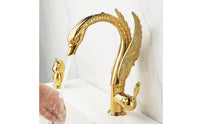 Swan Faucet Polished Single Handle Faucet Solid Brass Tap for Vanity