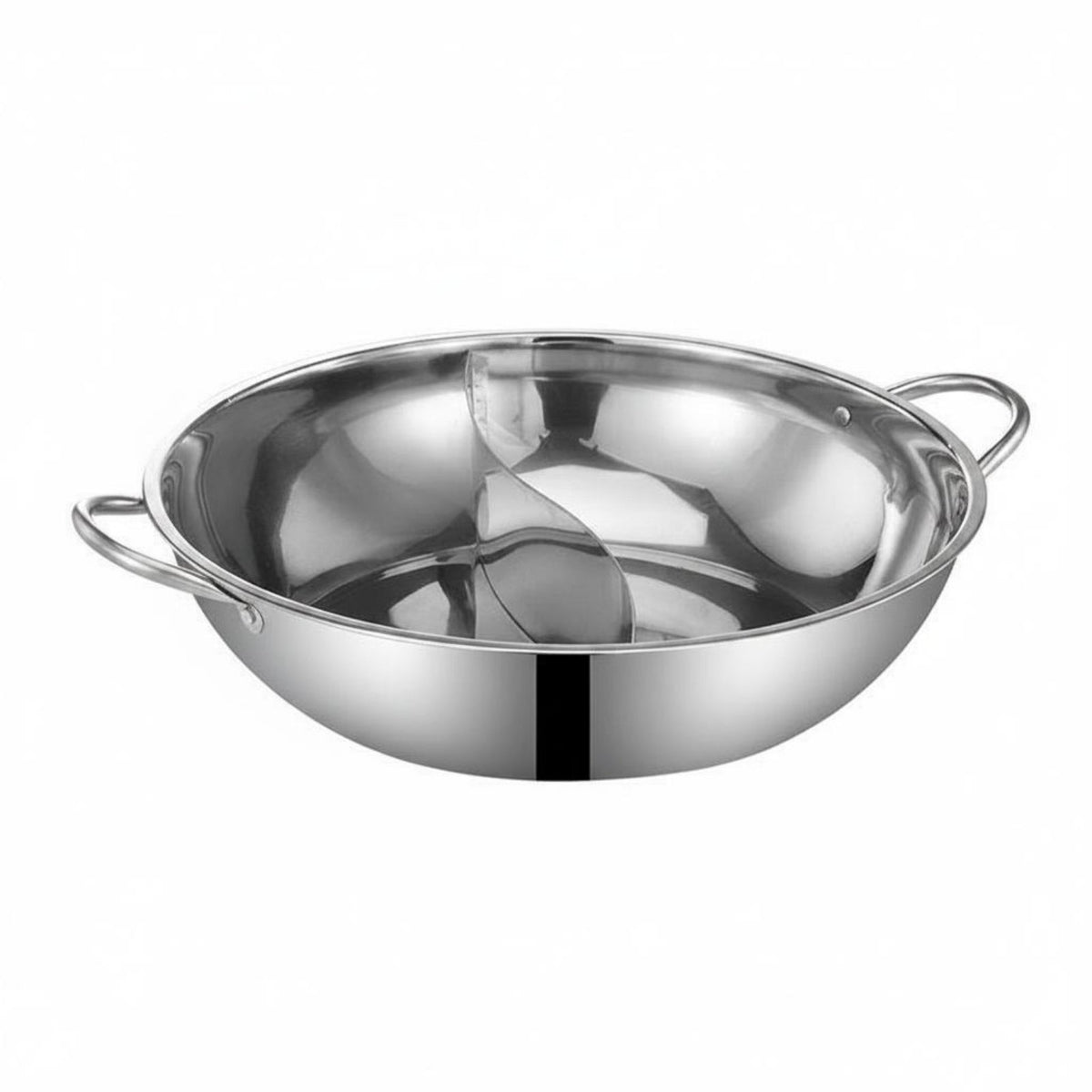 Divided Hot Pot Thickened Hot Pot with Divider Polished Cookware for Families, Parties