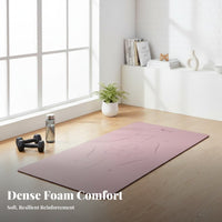 Exercise Mat Noise Reducing Thick Exercise Mat Impact-Absorbing Absorbing Wide Design for Home Exercisers, Beginners, Aerobics