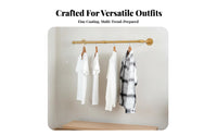Retro Design Industrial Pipe Clothes Rack Space Saving Wall Mounted Garment Bar Easy to Install for Retail Shop, Boutique, Walk-in Closet