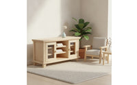 TV Cabinet with Door Unfinished Miniature TV Cabinet Wooden Furniture for Hobbyists