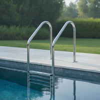 Rust Resistant Stainless Steel Pool Ladder Heavy Duty Pool Ladder with 5 Steps Long-Lasting for Water Park