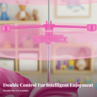 Easy to Operate Hand Sensor Flying Toy Built-in Rotation Stabilizer Induction Hover Aircraft LED Lights for Children, Beginners, Party, Home