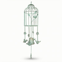 Birdcage Wind Chime Ornamental Wind Chime with Bell Outdoor for Patio, Balcony
