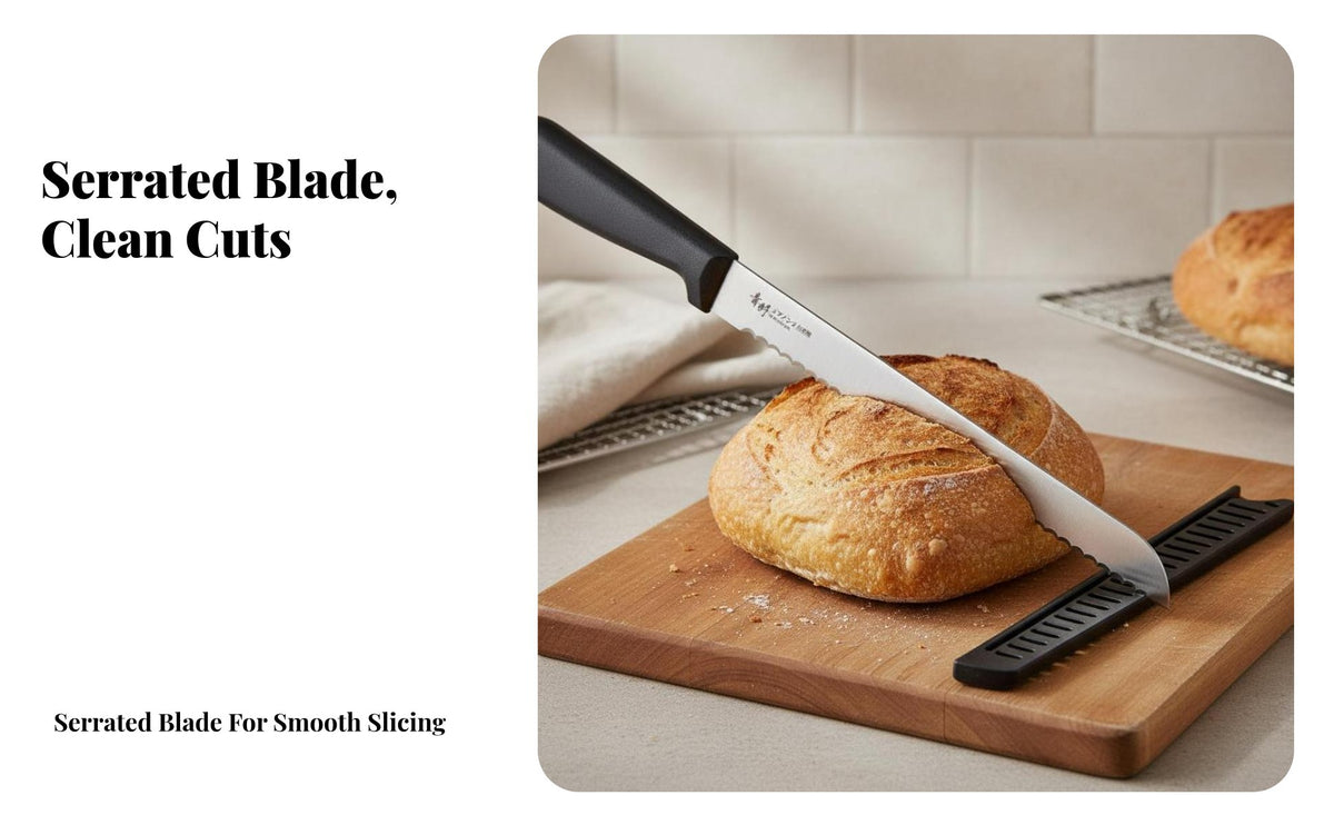 Serrated Bread Anti-Rust Bread Slicing Sturdy Stainless Steel Cake Cutting Tool for Chefs, Home Cooks, Restaurant