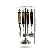 Bar Utensil Display Stand Decorative Standing Bartender Tool Holder Freestanding Bartender Tool Holder Stand for Drinks Corner
