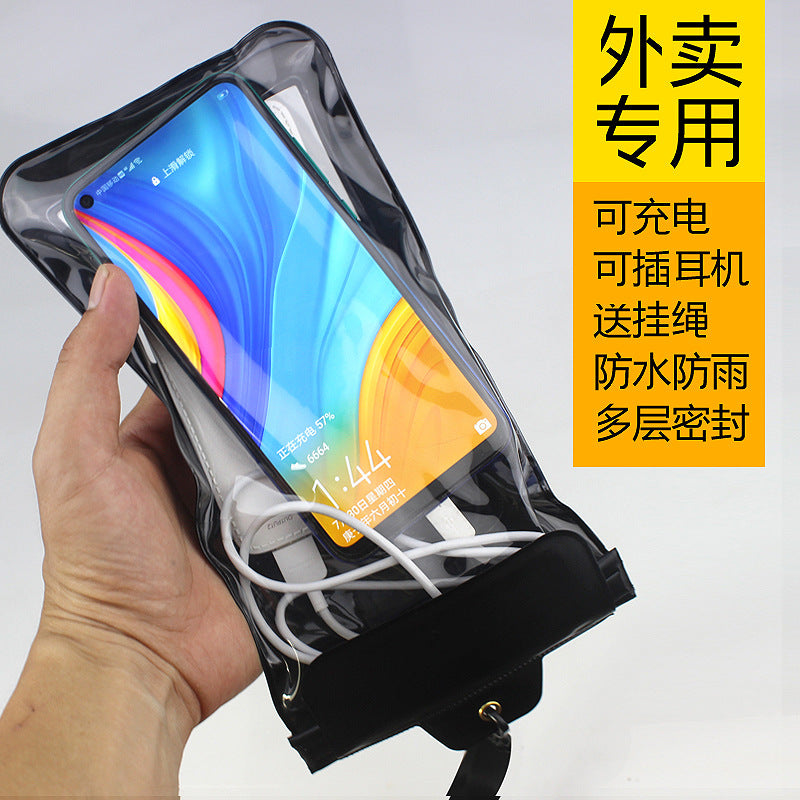 Waterproof Phone Pouch for Outdoor Delivery with Charging Port and Headphone Jack
