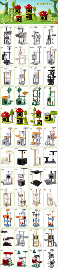 AINI Christmas Series Cat Tree with Scratching Post and Hideout