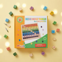 Printed Blocks Multiplication Learning Board Number Recognition Times Table Board Game Colorful Multiplication Chart Toy Interactive for Children, Kids