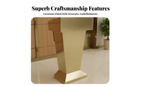 Long-Lasting Stainless Steel Speech Stand Anti-Rust Stainless Steel Lectern Stand Stable Structure Reception Welcome Desk Heavy Duty for Event Hosts, Receptionists, Hotel Lobbies, Conference Halls, Sales Centers, Auditoriums