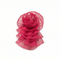 Textile Flower Translucent Flower Applique Three-Dimensional for Crafters