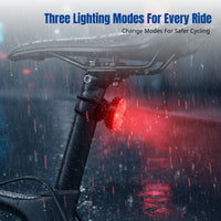Waterproof High Brightness Bike Light, USB Rechargeable, Outdoor Emergency Accessory for Street and Trail Bikes