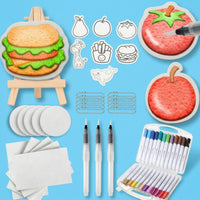 Textured Drawing Kit Textured Craft Kit with Easel Mixed Media Art Set for Kids, Beginners, Classroom