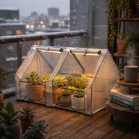 Mini Greenhouse Roll-up Top Mesh Greenhouse Front Openings