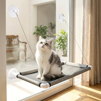 Cat Hammock Window Perch, Foldable Hanging Bed with Strong Suction Cup Cat Bed Mount, Indoor Relaxation Area for Cats Windowsill Watching