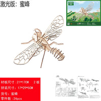 3D Wooden Insect Puzzle Model Kit for Adults - DIY Assembly Educational Toy