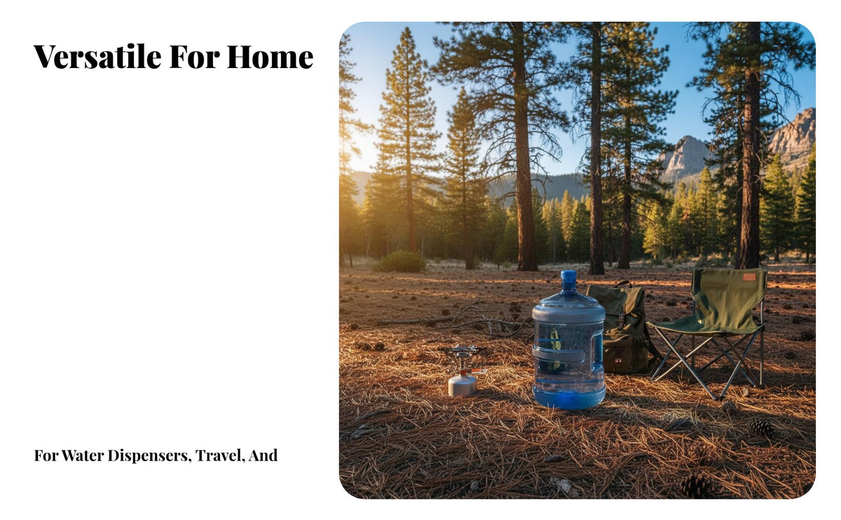 5 Gallon Water Bottle Food Grade Water Dispenser Jug Thickened Wall Refillable Dispenser Jug for Campers, Camping, Car Travel