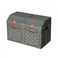 Foldable Car Storage Box Molded Handles Two Level Car Storage Box Textured
