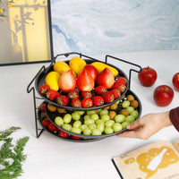 Hot Pot Side Dish Stand Space-Saving Pizza Tray Holder Pizza Pan Stand Versatile Foldable Ingredient Tray Rack Sturdy